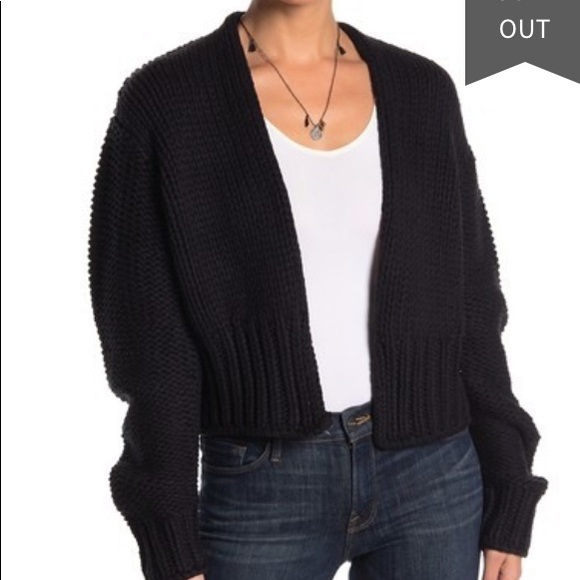 Free People Sweaters - Free People Black Glow For It Cardigan M